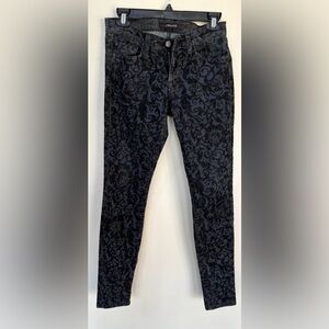 J Brand Black Brocade Skinny Jeans